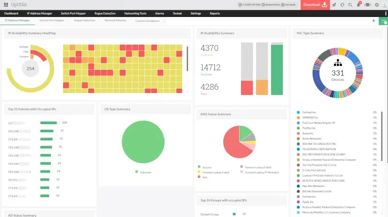 ManageEngine OpUtils: Network Monitoring Tool