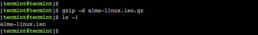 Unzip Gzip File in Linux