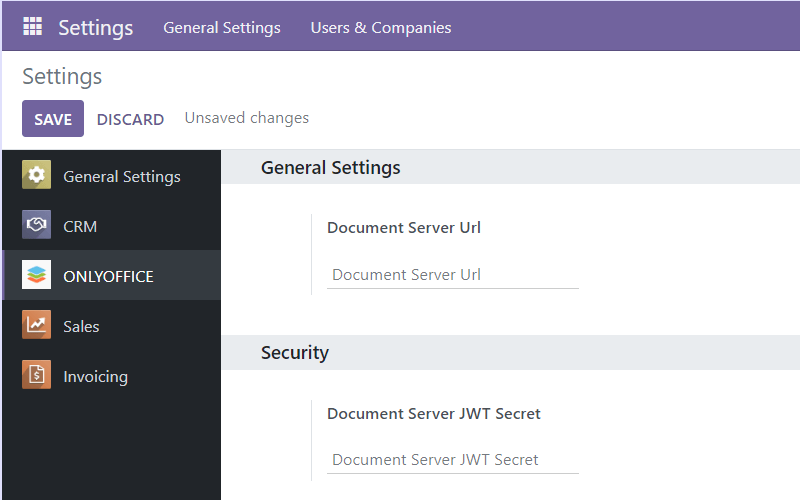 Configure OnlyOffice for Odoo