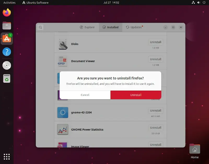 Uninstall Package in Ubuntu