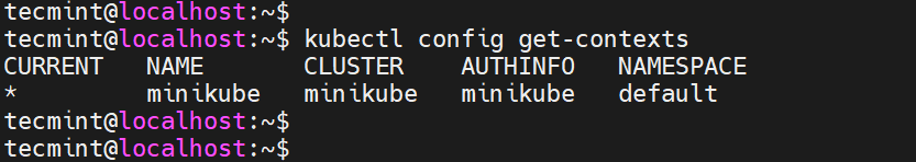 List Kubernetes Contexts