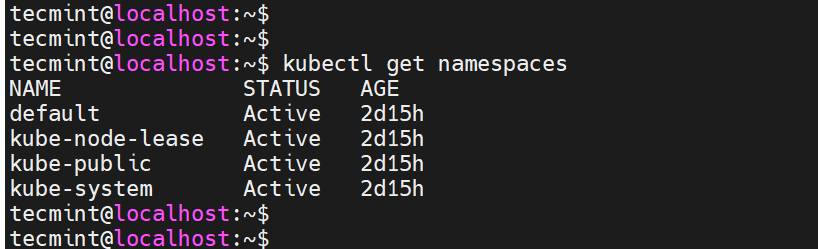 List Namespaces