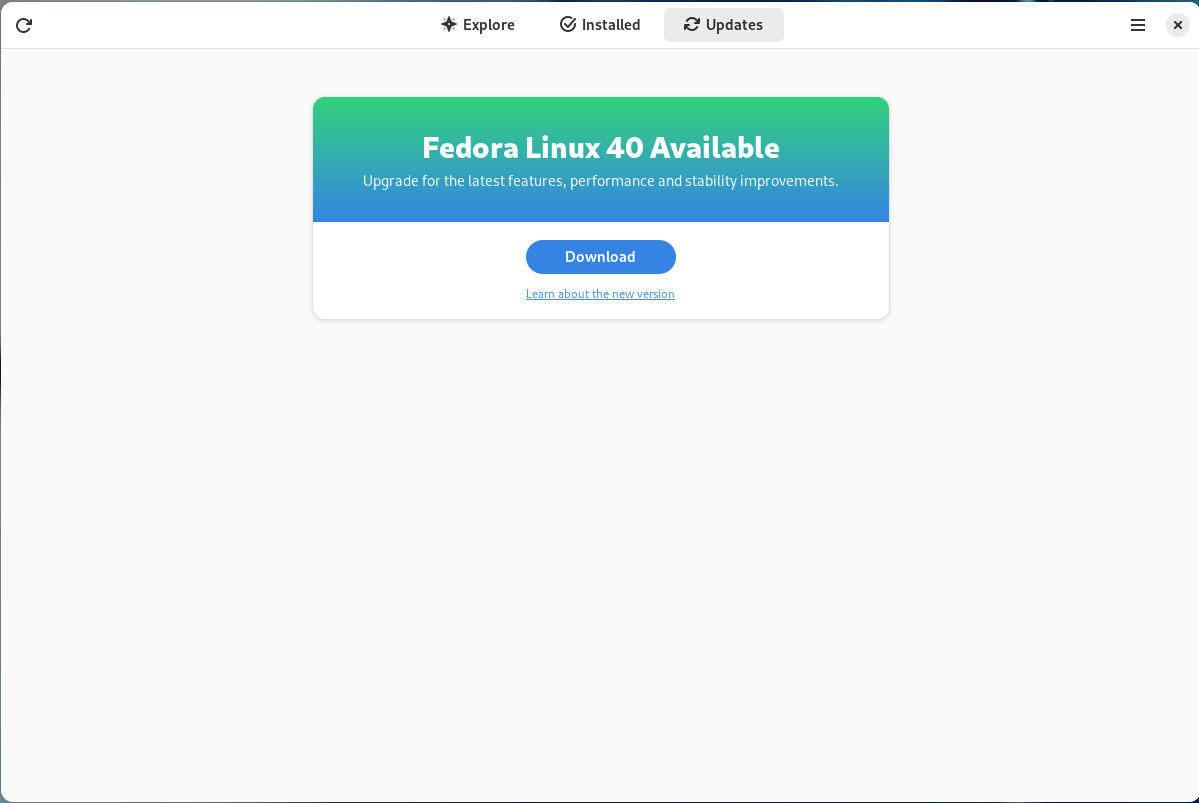 Download Fedora 40 Updates