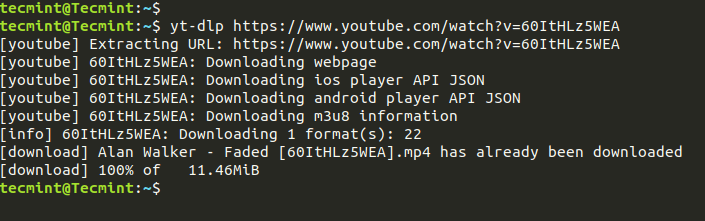 Download YouTube Video in Linux