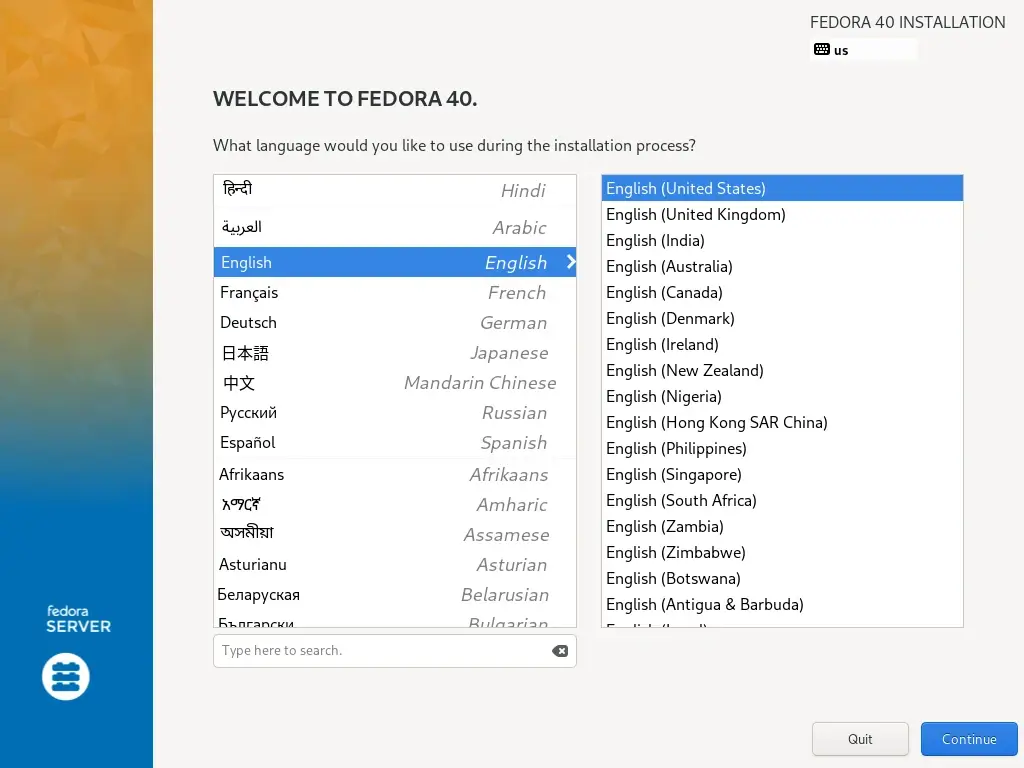 Fedora 40 Language