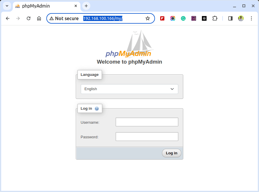 phpMyAdmin Login URL