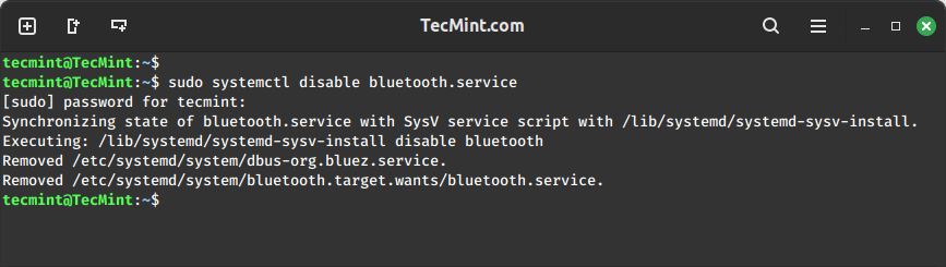 Disable Bluetooth at Boot