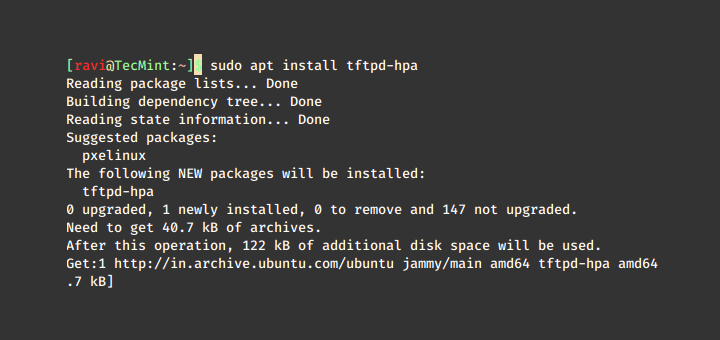 Install TFTP Server on Ubuntu