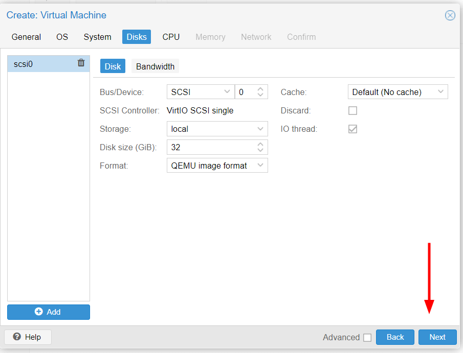 Set VM Disk Size