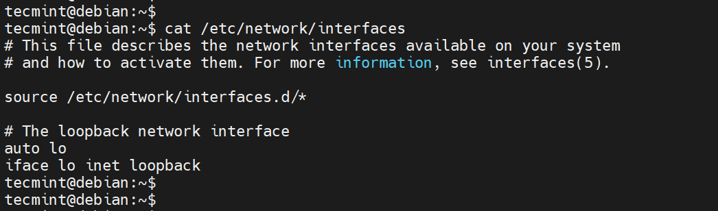 View Network Configuration