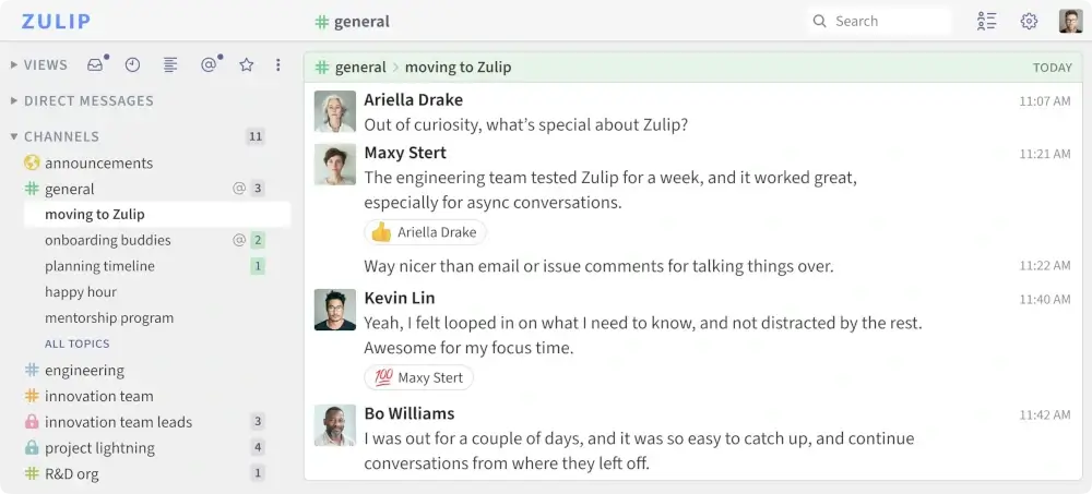 Zulip - Organized Team Chat