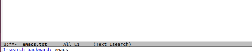 I-Search Backward in Emacs