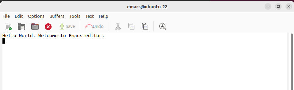Opened File in Emacs