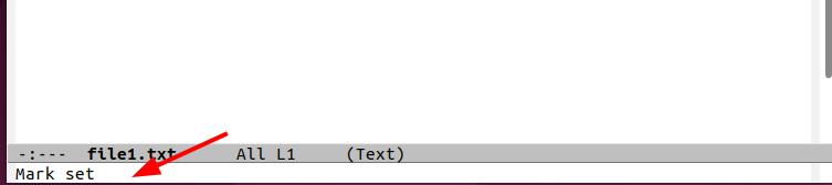 Setting Mark in Emacs