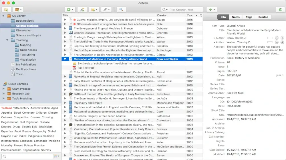 Zotero Reference Manager