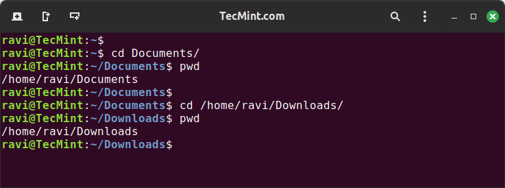 Change Directory in Linux