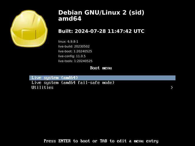 Vanilla OS Boot Menu