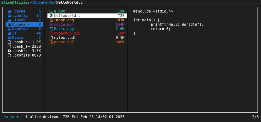Lf - Terminal File Manager