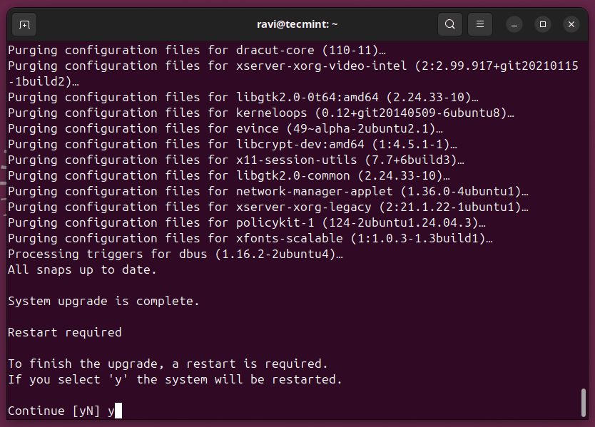 Restart to Finish Upgrade