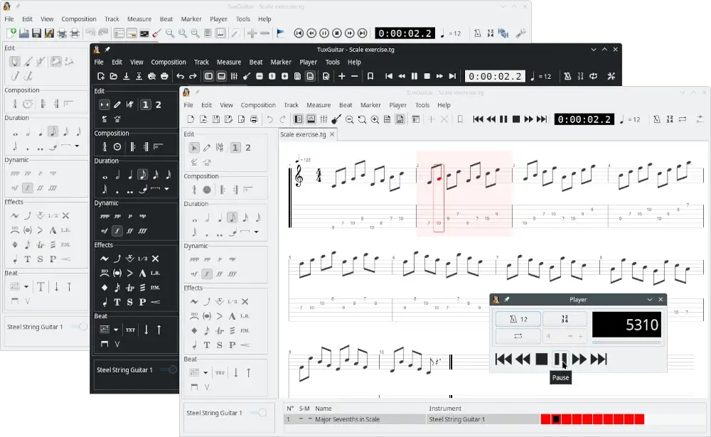 TuxGuitar - Tablature Editor