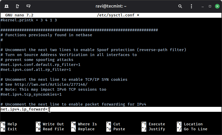 IP-Weiterleitung unter Ubuntu aktivieren