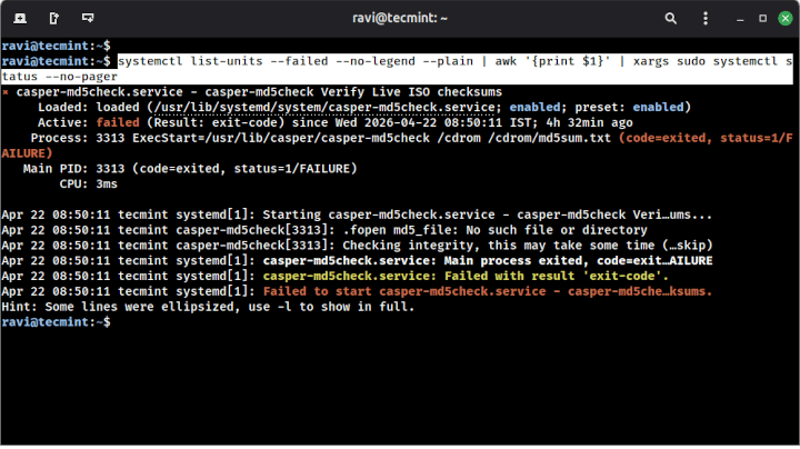 Find and Fix Failed Services in Linux