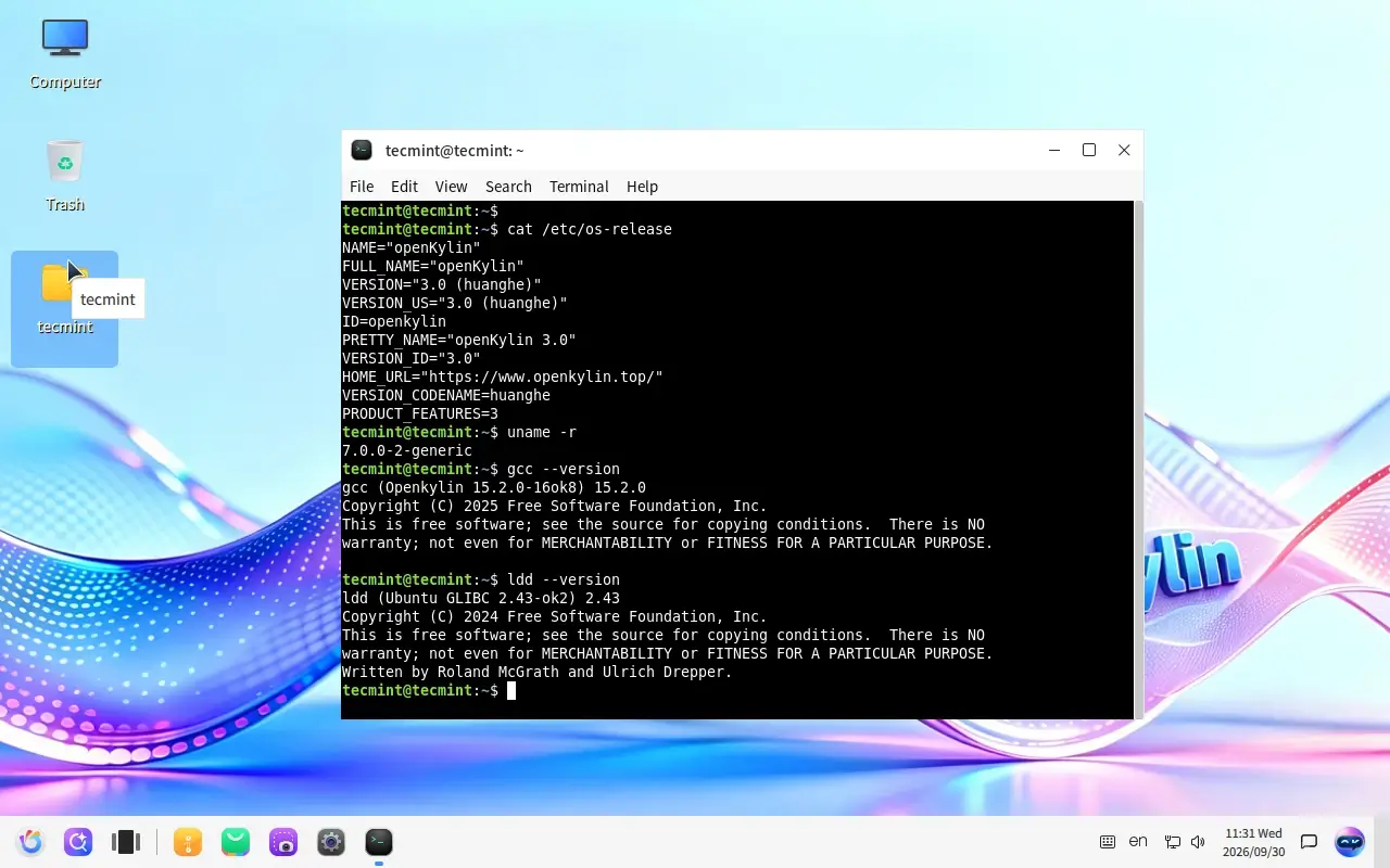 Confirm the Linux 7.0 Kernel and Toolchain